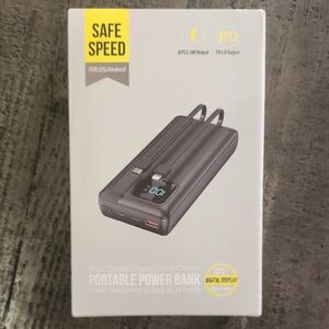 Portable Power Bank with Digital Display - Black